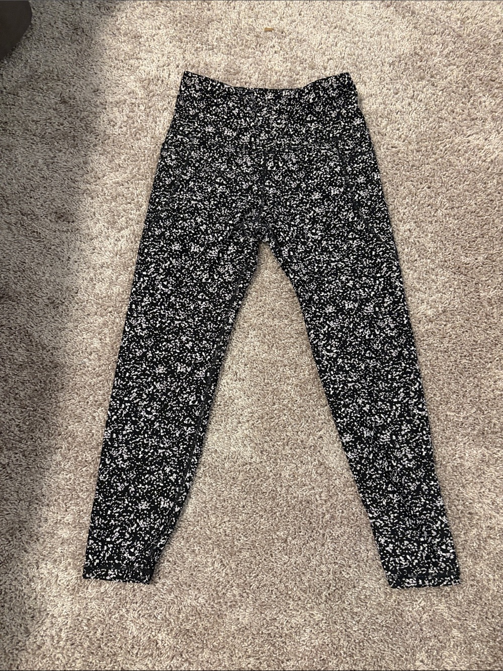 Old Navy Black and White Speckled Leggings
